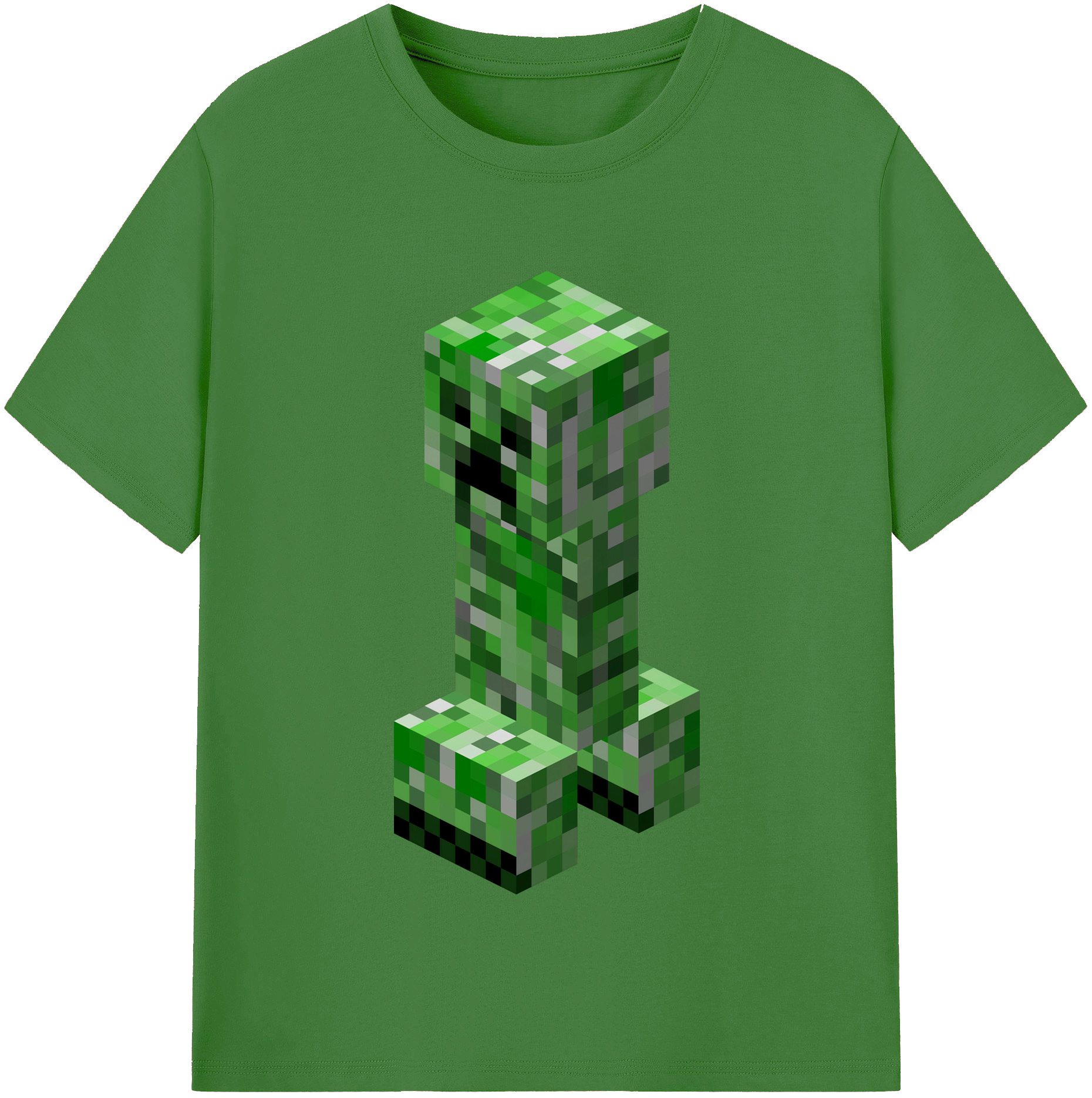 （画像用） マインクラフト ブロックの世界 Minecraft MC Block world レディースカジュアルプリントTシャツ（綿100％）